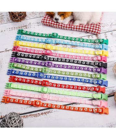 Heyu-Lotus 12-Pack Puppy Collars Paw Print Puppy Whelping Collars Quick Release Buckle Adjustable Leash Pet Safety Collars for Puppies and Cats (M) - Buy Online on GoSupps.com