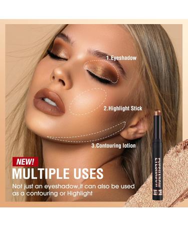  Erinde Erinde Cream Eyeshadow Pencil Metallic Matte Shiny Waterproof Pearl Long Lasting - Buy Online on GoSupps.com