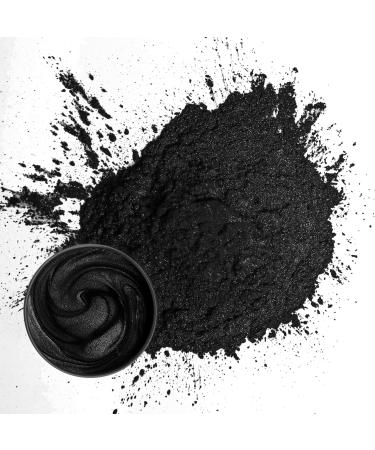 FIREDOTS Black Mica Powder 200g - Pearl Black Epoxy Resin Pigment for DIY Soap, Candle, Body Butter & Lip Gloss - Bulk Discount | Easy to Mix - Buy Online on GoSupps.com