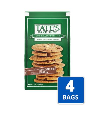 Tates Bake Shop Chocolate Chip Cookies - 4 Bags (7 oz each) | Delicious Gourmet Treats - Buy Online on GoSupps.com