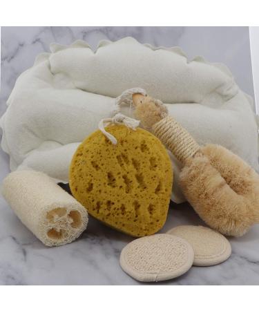 Natural Loofah Set of 3 - Exfoliating Bath Sponges for Smooth Skin | International Shipping Available - Buy Online on GoSupps.com