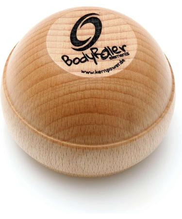 Kernpower BodyRoller Massage Roller - Natural Stone Stainless Steel & Wooden Balls in Jute Bag | Premium Red Beech Wood International Shipping - Buy Online on GoSupps.com