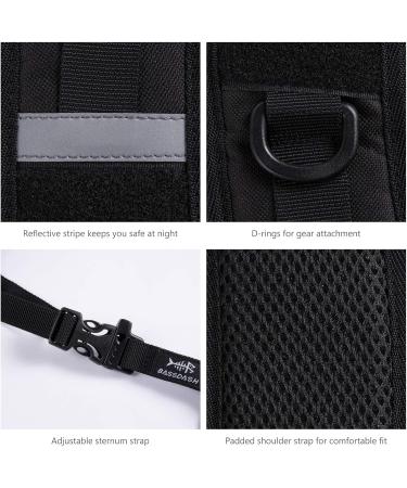 BASSDASH Replacement Backpack Straps - Adjustable Padded Shoulder Straps for Dry Bag - Black - One Size | International Shipping - Buy Online on GoSupps.com
