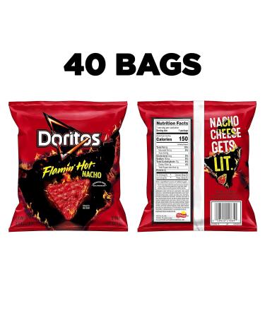 Doritos Flavored Tortilla Chips Flamin - Hot Nacho - Pack of 40 - Buy Online on GoSupps.com