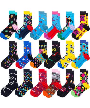 Jier Colorful Patterned Socks | Fun & Warm Novelty Stockings for Men & Women - Thick Hipster Knitting - Buy Online on GoSupps.com