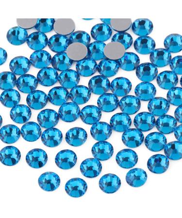 Beadsland 1440 pieces flat back rhinestones nail crystals rhinestones for nails Capri blue SS20 (4.6-4.8mm) Capri blue SS20/1440PCs