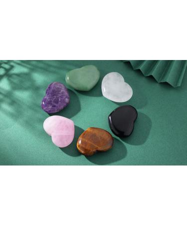 QINJIEJIE 1.8" Thicken Heart Crystal and Healing Stone Amethyst Big Palm Love Gemstones Polished Thick Worry Stone Heart Chakra Crystal Rock Thickened Crystal Holiday Women Love Gift A1 - Amethyst - Buy Online on GoSupps.com