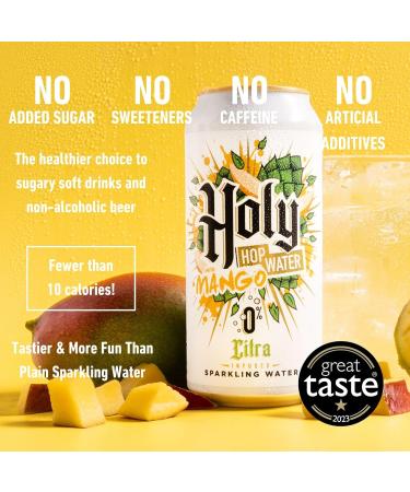 Northern Monk Brew Hop Infused Flavoured Sparkling Water Multipack - Holy Hop Water Trio Peach Mango & Sabro Mixed Pack - Lightly Carbonated No Caffeine Sugar Free Fizzy Drink (12 x 440ml Cans) - Buy Online on GoSupps.com