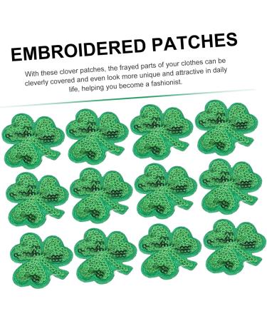 STOBOK 1 Set 20 Pcs Patch St Patricks Day Patches Leaf Embroidered Hot Melt Adhesive Film Clothing - Buy Online on GoSupps.com