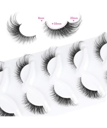 ALICROWN HAIR Cat Eye Lashes Fluffy False Eyelashes Strip Fox Lashes Wispy Natural Fake Eyelashes Fairy Long Tail False Lashes 5 Pairs C- Fluffy - Buy Online on GoSupps.com