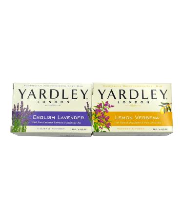Yardley Bath Bar Bundle - English Lavender & Lemon Verbena 4oz | International Shipping Available - Buy Online on GoSupps.com