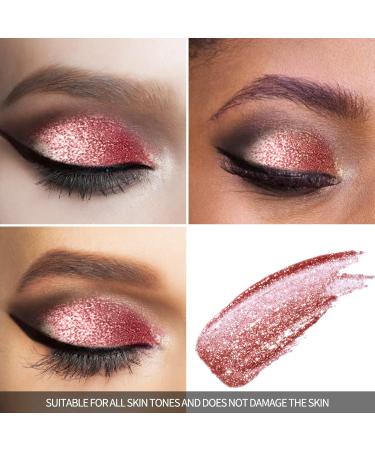 Anglicolor Eyeshadow Glitter Eyeshadow Shimmer Eye Shadow Liquid Eyeshadow Glitter Liquid Eye Shadow Sparkling Eye Makeup Tool Best Gift For Women Girls (03#Garnet) - Buy Online on GoSupps.com