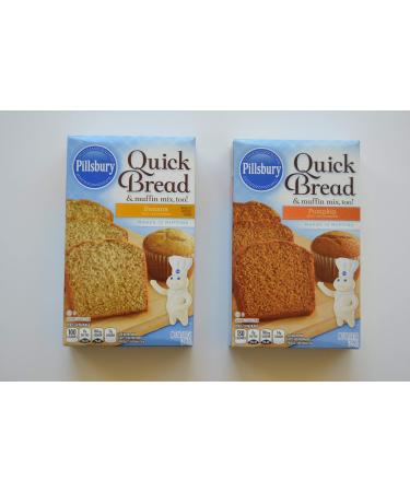 Pillsbury Quick Bread Mixes Bundle of Two  One Each, Banana & Pumpkin