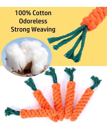 Interactive Dog Ropetoy for Small Dogs - Tug of War Carrot Toy for Boredom Dental Health & Stress Relief - 1 Pack - Buy Online on GoSupps.com