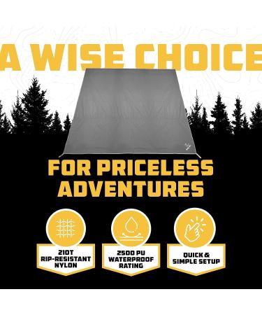 Wise Owl Outfitters Waterproof Camping Tarp - Medium Gray - Includes Tent Stakes and Carry Bag - Ideal Camping Gear Must-Have - Buy Online on GoSupps.com