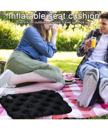 Inflatable Cushion Seat | Portable Air Sitting Cushion Air Inflatable Pressure Relief Seat Cushion for Wheelchair Car Home Black - Buy Online on GoSupps.com