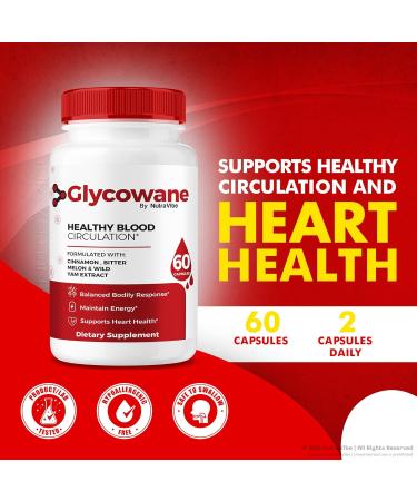 Glycowan Blood Support Pills Official Glycowane Capsules Glyco Wan Advanced and Balanced Fomula with Powerful Ingredients (60 Capsules) - Buy Online on GoSupps.com