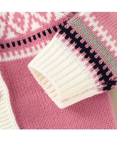 North Edge Baby Hooded Sweater | Newborn Infant Girl Boy Coat | Lightweight Knit Jacket 12-18 Months (Pink) - Buy Online on GoSupps.com