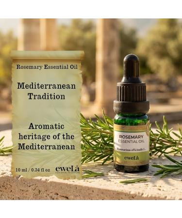 Ewela Rosemary Essential Oil 100% Pure Steam Distilled 0.34 Fl Oz Aromatherapy Relaxation All Seasons - Buy Online on GoSupps.com