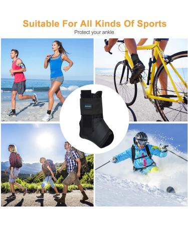 SNEINO Ankle Brace for Women & Men - Lace Up Ankle Support for Sprained Ankle, Achilles Tendon Sprain Recovery - Ideal for Running, Basketball, Volleyball | Medium Size (1 Pack) - Buy Online on GoSupps.com