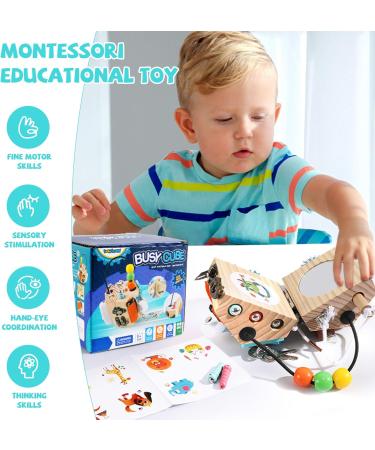 Buy Busy Board Baby Activity Cube | 15-in-1 Fidget and Anti-Stress Toy for Kids 3+ | Montessori Learning Tool | International Shipping Available - Buy Online on GoSupps.com