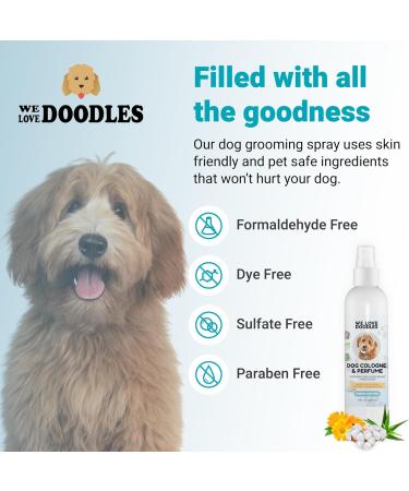 We Love Doodles Dog Cologne & Perfume Deodorizing Organic -  Fresh Cotton - 8 Fl Oz  - Buy Online on GoSupps.com
