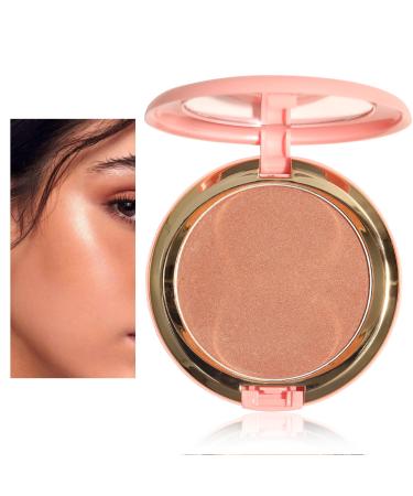 Shimmering bronzer powder highly pigmented highlighter bronzer contour powder natural sun kissed finish holds all day light breathable vegan formula ( #sunset bronzer) #sunset bronzer 1 g (1 Pack)