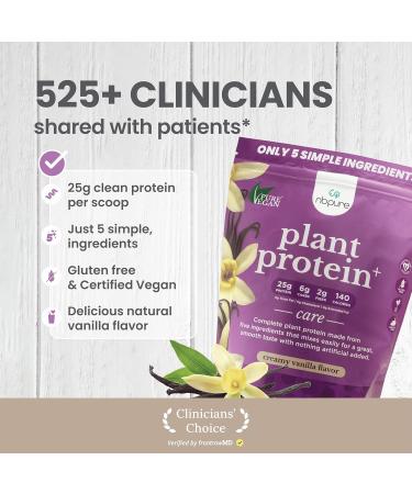 nbpure Vegan Pea Protein Powder, Vanilla Lean Muscle + Hunger & Bloating Support for Women, Men, Kids 25g Plant Protein Per Serving No Artificial Sweeteners or Flavors, Gusset, 25 Servings - Buy Online on GoSupps.com