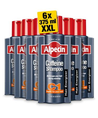 Alpecin Caffeine Shampoo C1 6x 375ml | Prevents and reduces hair loss | Natural hair growth shampoo for men