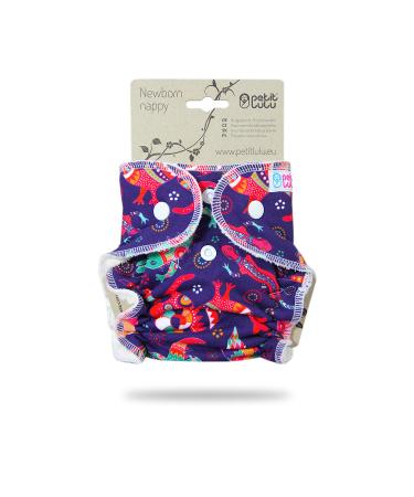 Petit Lulu Newborn Diaper (2-6kg) Snap Fasteners (Australian Animals)