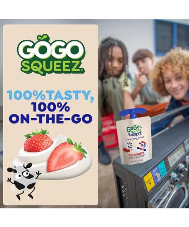 GoGo squeeZ YogurtZ Lot de 20 collations pour enfants avec de vrais yaourts et fruits pas de r frig rateur n cessaire sans gluten sans noix bouchon refermable pochettes sans BPA - Buy Online on GoSupps.com