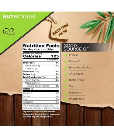 Raw Pumpkin Seeds Pepitas 32oz - Unsalted Superior to Organic - Fresh Bulk Nuts in Resealable Bag - Healthy Snack - Vegan Keto Friendly - 2lb Pack - Buy Online on GoSupps.com