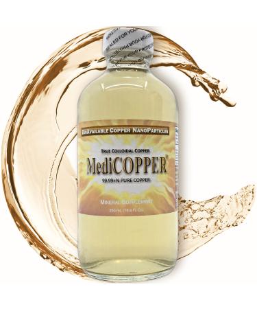 MediCOPPER True Colloidal Copper Dietary Supplement - 250 mL (8.45 Fl Oz) in Clear Glass Bottle