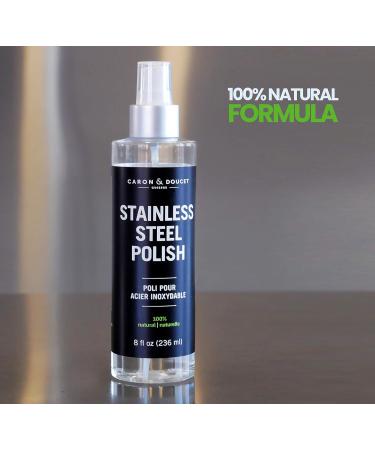 CARON & DOUCET Stainless Steel Polish - 100% Plant-Based Non-Toxic & Concentrated (8oz) | Eco-Friendly Cleaning for a Shine - Buy Online on GoSupps.com