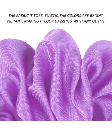 4 Women's Scrunchies Solid Color Scrunchies Hair Decoration Accessories Neon Accessories for Ladies Elastic Scrunchies for Hair Binding (Orange Rose Red Yellow Purple) - Buy Online on GoSupps.com