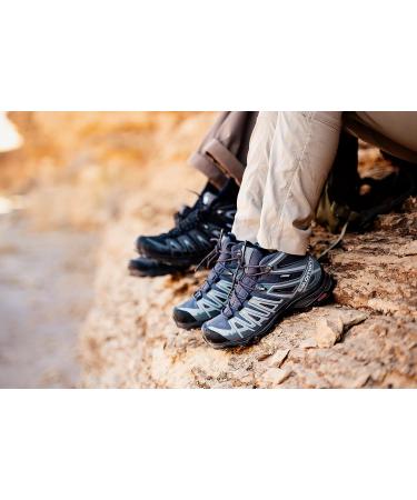 Salomon Women's X Ultra Pioneer Mid Climasalomon Waterproof Boots - Size 9.5 - Ebony/Stormy Weather/Wine Tasting - Buy Online on GoSupps.com