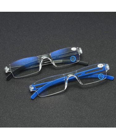 Kokobin Frameless Reading Glasses - Anti Blue Light Visual Aid +2.0 Diopters for Men & Women - 2 Pack - Buy Online on GoSupps.com