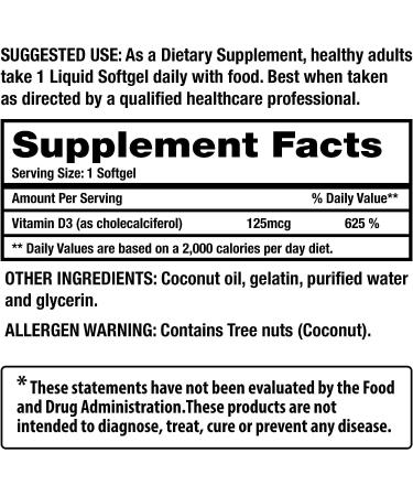 Jocko Fuel Vitamin D3 5000IU Supplements - Supports Immune System & Bone Health - 360 Servings - Buy Online on GoSupps.com