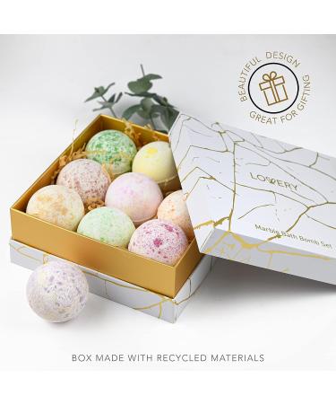 Deluxe Fathers Day Bath Bombs Set - 9 Handmade Bubble Bath Bombs for Women with Shea & Coco Butter - Perfect Spa Gift for Her, Him, Wife, Girlfriend - Ideal for Birthdays, Weddings - Buy Online on GoSupps.com
