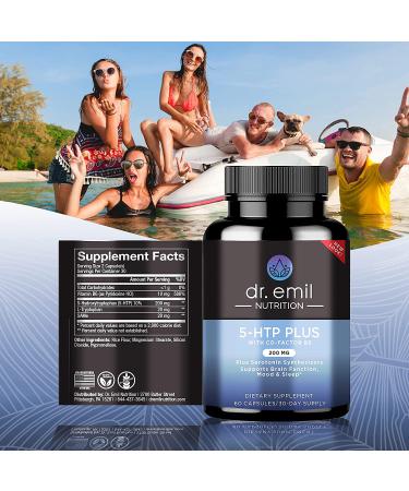 Dr. Emil Nutrition 5-HTP Plus 200 MG - Mood, Stress & Sleep Support - 60 Vegan Caps - Buy Online on GoSupps.com