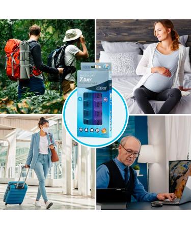 Weekly Pill Organizer - 7 Day AM/PM Planner | BPA Free Travel Case for Vitamins Medication & Fish Oil Supplements - Buy Online on GoSupps.com