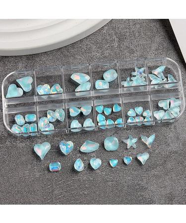 FEIlei 12 Grids Nail Art Crystal Nail Art Stones Rhinestone Manicure Nail Charms - Buy Online on GoSupps.com