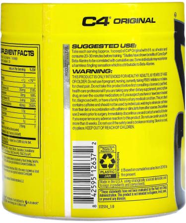 Cellucor C4 Original Grape Sugar Free Pre Workout Powder - 30 Servings, 150mg Caffeine, Beta Alanine, Creatine - Men & Women Energy Supplement - Buy Online on GoSupps.com