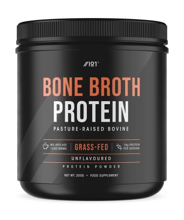 Grass-Fed Bone Broth Beef Protein Powder - 200g - Unflavoured - 100% Pasture Raised Bovine - Paleo & Keto Certified. Halal Kosher 200g 200 g (Pack of 1) - Buy Online on GoSupps.com