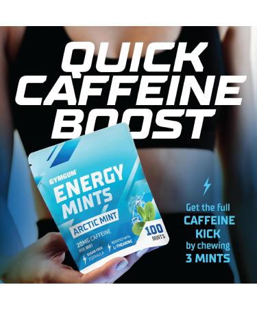 Energy Caffeine Mints | Caffeine + L-theanine + B Vitamins | Caffeinated Mints with 60mg Caffeine Per Serving | Delicious Sugar Free Energy Mints | (Arctic Mint, 100 Count) - Buy Online on GoSupps.com