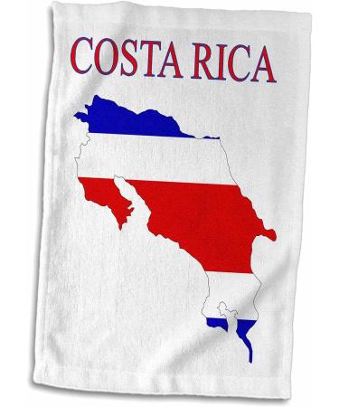 Exotic Costa Rica Map Hand Towel | 3D Rose Design | Flag Colors | 15 x 22 - Buy Online on GoSupps.com