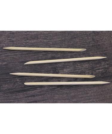 Mini Skater 50 Pcs Orange Wood Nail Sticks Double Sided Cuticle Pusher Manicure Pedicure Tool - Buy Online on GoSupps.com