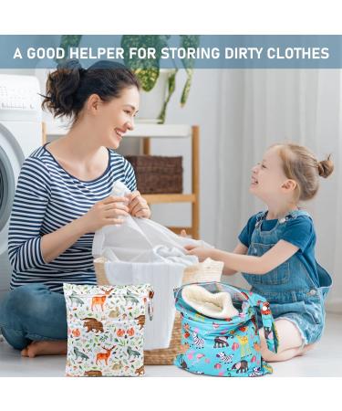 Buy Nasbagen Wet Bag Set - 4 Waterproof Diaper Bags for Kindergarten & Toddlers | Reusable Zippered Organizers - Buy Online on GoSupps.com