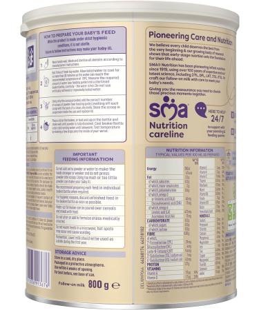 SMA ADVANCED Follow-on Baby Milk Powder Formula 6+ months  - 800g (Pack of 1) - Buy Online on GoSupps.com