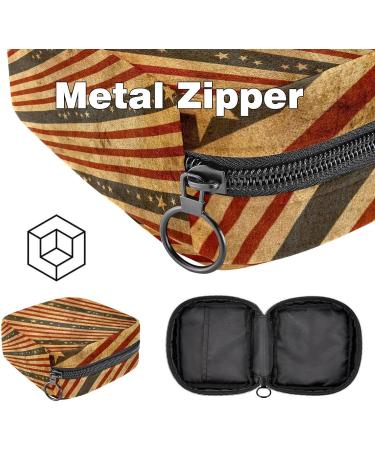 MUOOUM Sanitary Napkin Storage Bag - American Flag Design - Menstrual Cup Pouch - Portable Storage Bags for Teen Girls and Women - Buy Online on GoSupps.com
